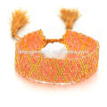 2016 new cheap bohemian gypsy jewelry orange color beads handmade bohemian bracelet